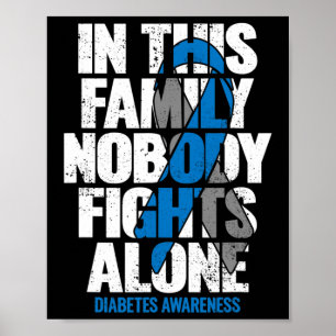 In november Draag we Blue T1d T2d Diabetic Diabete Poster
