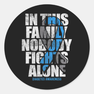 In november Draag we Blue T1d T2d Diabetic Diabete Ronde Sticker
