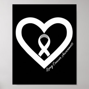 In november Draag we de bewustwording over witte l Poster