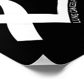 In november Draag we de bewustwording over witte l Poster (Hoek)