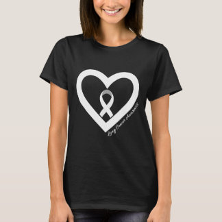 In november Draag we de bewustwording over witte l T-shirt