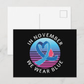 In november Draag we de maand waarin we de blauwdi Briefkaart (Voorkant / Achterkant)