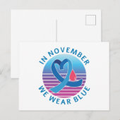 In november Draag we de maand waarin we de blauwdi Briefkaart (Voorkant / Achterkant)