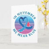 In november Draag we de maand waarin we de blauwdi Kaart (Gele Bloem)