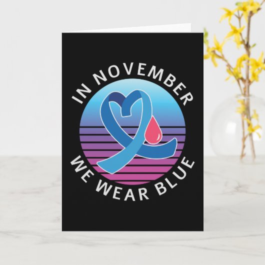 In november Draag we de maand waarin we de blauwdi Kaart (Gele Bloem)