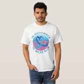 In november Draag we de maand waarin we de blauwdi T-shirt (Voorkant volledig)
