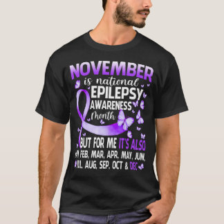 In november Draag we epilepsiebewustzijn T-shirt