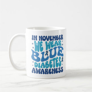 In november draag we het bewustzijn van blauwe dia koffiemok
