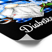 In november Draag we het bewustzijn van blauwe gno Poster (Hoek)