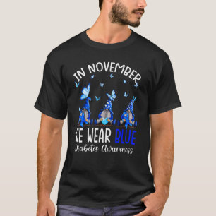 In november Draag we het bewustzijn van blauwe gno T-shirt
