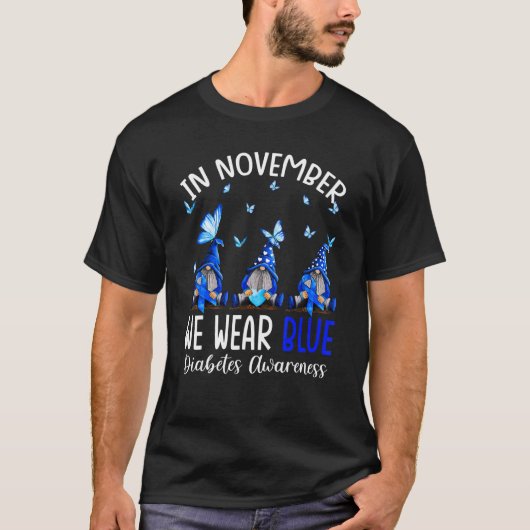 In november Draag we het bewustzijn van blauwe gno T-shirt (Voorkant)