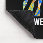 In november Draag we het bewustzijn van blauwe han Muismat (Hoek)