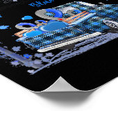 In november draag we het bewustzijn van blauwe vra poster (Hoek)