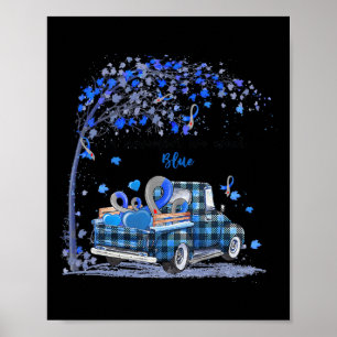 In november draag we het bewustzijn van blauwe vra poster