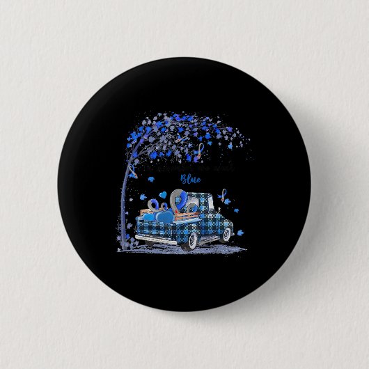 In november draag we het bewustzijn van blauwe vra ronde button 5,7 cm (Voorkant)