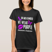 In november Draag we het bewustzijn van Paarse Alz T-shirt (Voorkant)