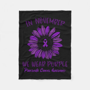 In november Draag we het bewustzijn van pancreaska Fleece Deken