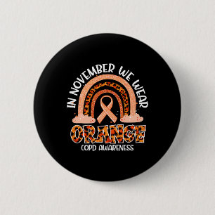 In november Draag we het Oranje Rainbow Crps bewus Ronde Button 5,7 Cm