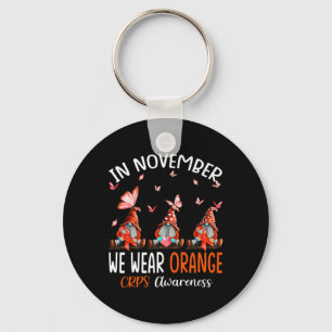 In november Draag we Oranje CRPS Awareness Gnomes Sleutelhanger