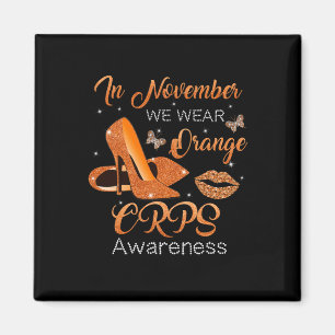 In november Draag we Oranje hoge hakken schoenen C Magneet