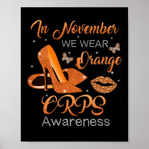 In november Draag we Oranje hoge hakken schoenen C Poster