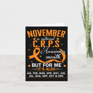 In november Draag we Oranje lint CRPS Awareness M Kaart