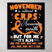 In november Draag we Oranje lint CRPS Awareness M Poster (Voorkant)