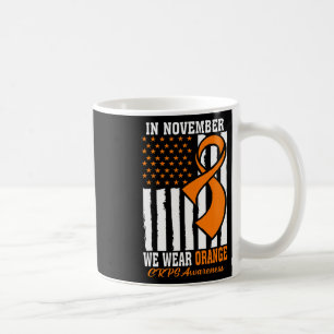 In november Draag we Oranje Ribbon CRPS Awareness Koffiemok