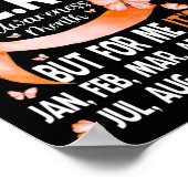 In november Draag we Oranje Ribbon CRPS Bewustheid Poster (Hoek)