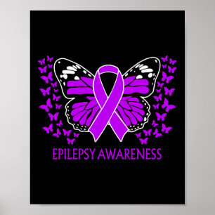 In november Draag we Paars voor Epilepsy Bewusthei Poster