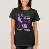 In november Draag we Paarse Alzheimer's Awareness  T-shirt (Voorkant)