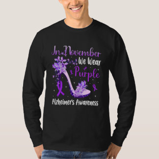 In november Draag we Paarse Alzheimer's Awareness  T-shirt