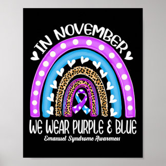 In november Draag we Paarse en blauwe Emanuel Synd Poster