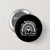 In november Draag we Paarse Epilepsy Bewusting Mon Ronde Button 5,7 Cm (Voorkant /achterkant)