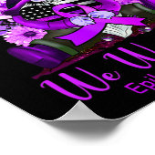 In november Draag we Paarse Gnome Ribbon Epilepsie Poster (Hoek)