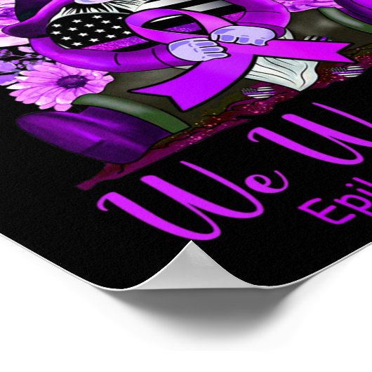 In november Draag we Paarse Gnome Ribbon Epilepsie Poster (Hoek)