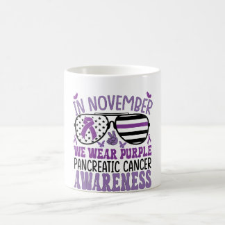 In november Draag we Paarse pancreaskanker Koffiemok