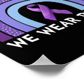 In november Draag we Paarse pancreaskanker Poster (Hoek)