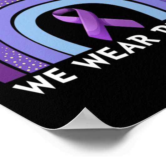 In november Draag we Paarse pancreaskanker Poster (Hoek)