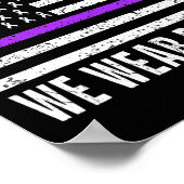 In november Draag we Paarse pancreaskanker Poster (Hoek)