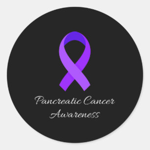 In november Draag we Paarse pancreaskanker Ronde Sticker