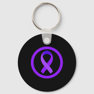 In november Draag we Paarse pancreaskanker Sleutelhanger