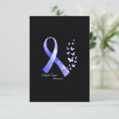 In november Draag we Periwinkle Ribbon Stomach Can Bedankkaart (Staand voorkant)