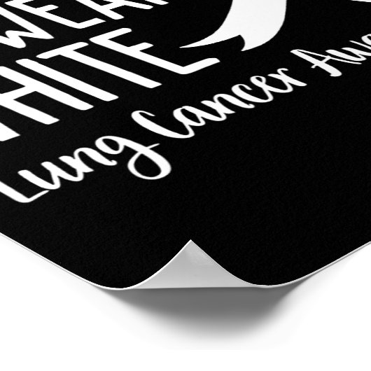 In november Draag we White Lung Cancer Awareness 1 Poster (Hoek)