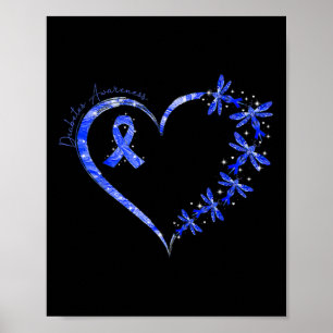 In November dragen we blauw Diabetes Awareness Dra Poster