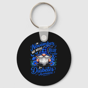In November dragen we Blauwe Diabetes Bewustzijn B Sleutelhanger