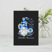 In November dragen we blauwe Gnome Diabetes bewust Kaart (Staand voorkant)