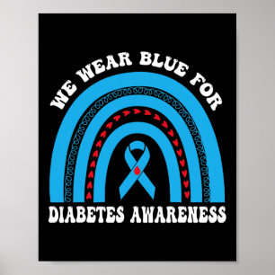 In November dragen we Blauwe Regenboog Diabetes Be Poster