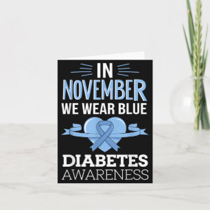 In november dragen we een blauwe diabetes bewustzi kaart