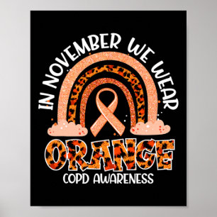 In November dragen we oranje regenboog Crps bewust Poster